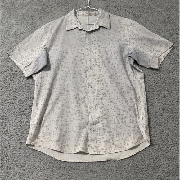 lululemon athletica Other - LULULEMON Airing Easy Button Down Shirt Mens Stretch Print Golf Beach